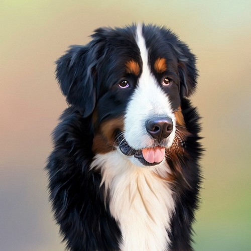 agradavel Desenho realista de Bernese Mountain Dog