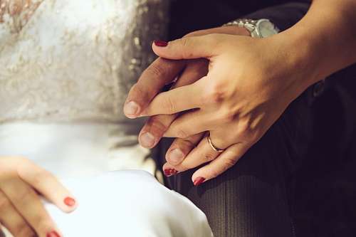 concept Casamento, segurando, mãos