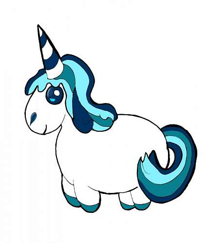 Unicórnio azul