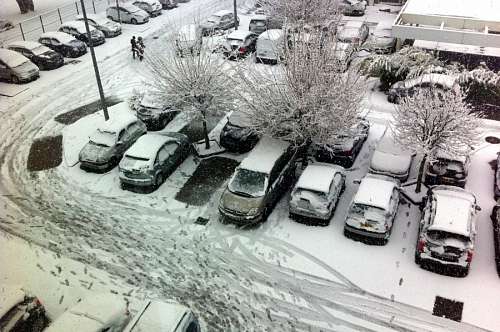 neve, auto, carro, carro, carros, carros, neve,