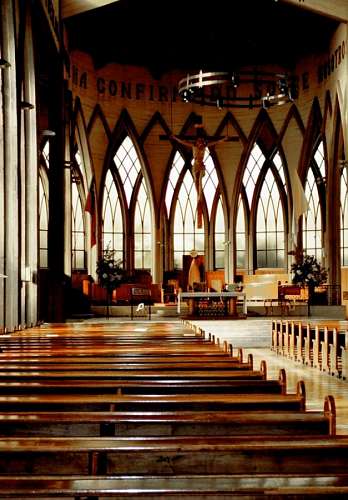 interior, igreja, osorno, chile, religião, catoli