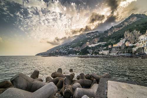 Amalfi, Itália, arquitetura, campania, cidade, nu