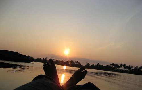 Relaxe ao pôr do sol