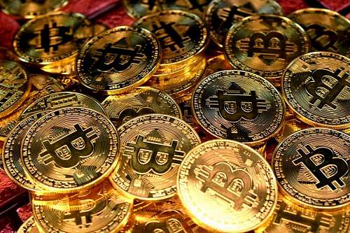 Moedas Bitcoin, conceito de investimento
