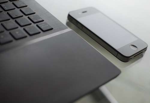 trabalho movel Mesa com notebook, agenda e smartphone