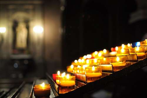 vela, velas, luz, iluminado, interior, oração, rezar