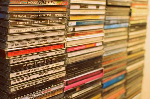 music, pilha, empilhado, cd, cds, velho, 90s, compa