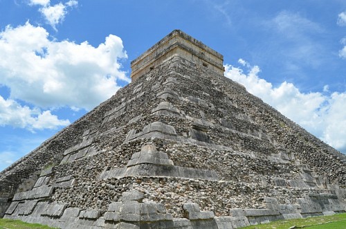 piramide Templo antigo, de, Kukulcan, méxico