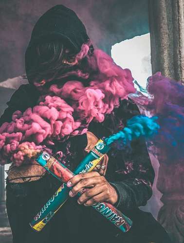 Bombas de fumaça coloridas