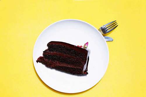 fatia de bolo Bolo de chocolate
