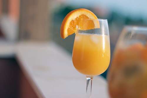 Suco de laranja espremido