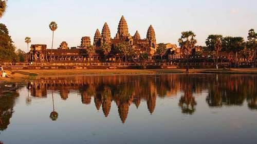 A antiga cidade de Angkor Wat