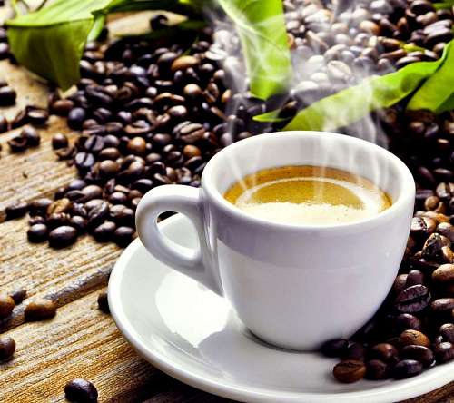 bebida de cafe da manha Xícara de café quente