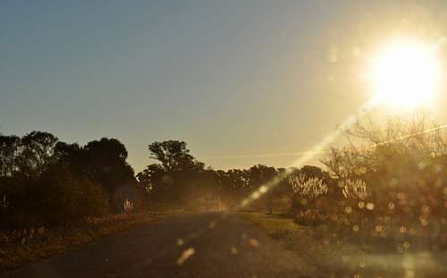 Pôr do sol na rota