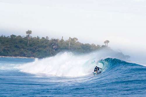 surfista Onda azul