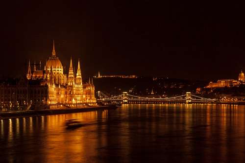 capitais internacionais Budapeste, Capitais internacionais, Noite, Hungria