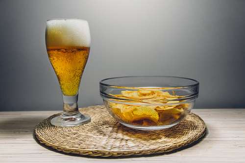 Cerveja e batata frita