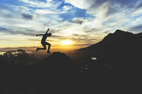 Salto do por do sol