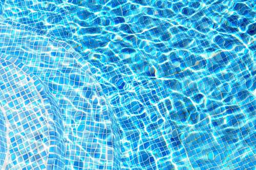 piscina, piscina, água, reflexão, plano de fundo, verão, cri