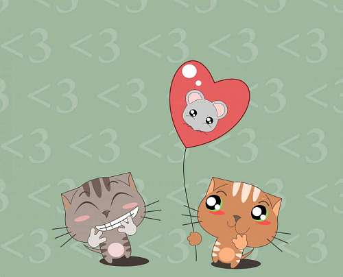 sentimentos gatos apaixonados kawaii