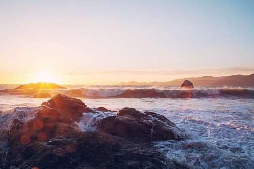 Pôr do sol no mar