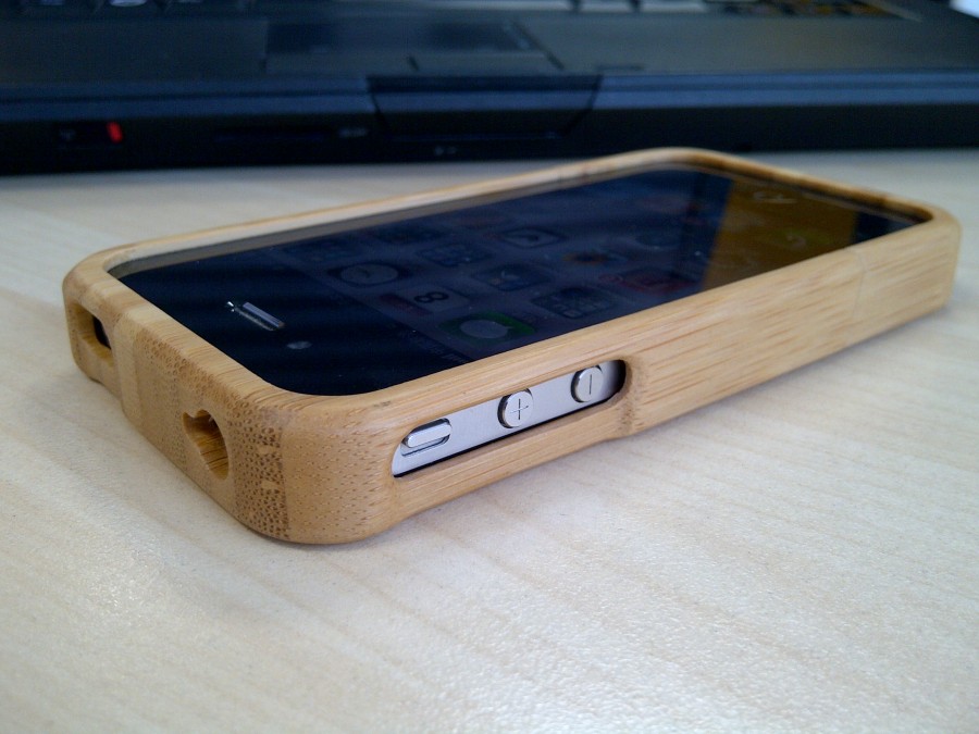 objeto, telefone, computador, computador, iphone, bambu, madeira, habitação, toque, tecnologia,