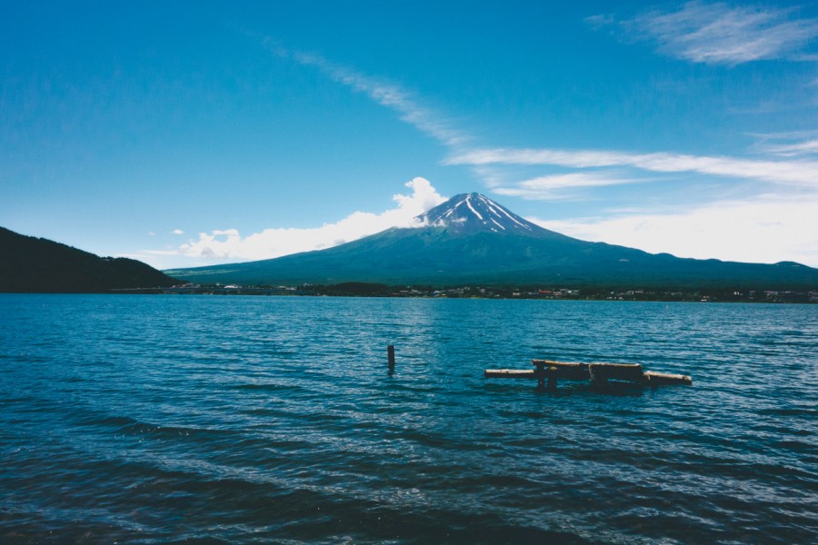 vulcão, paisagem, ninguém, japão, lago, dia, primeiro plano, vista dianteira,