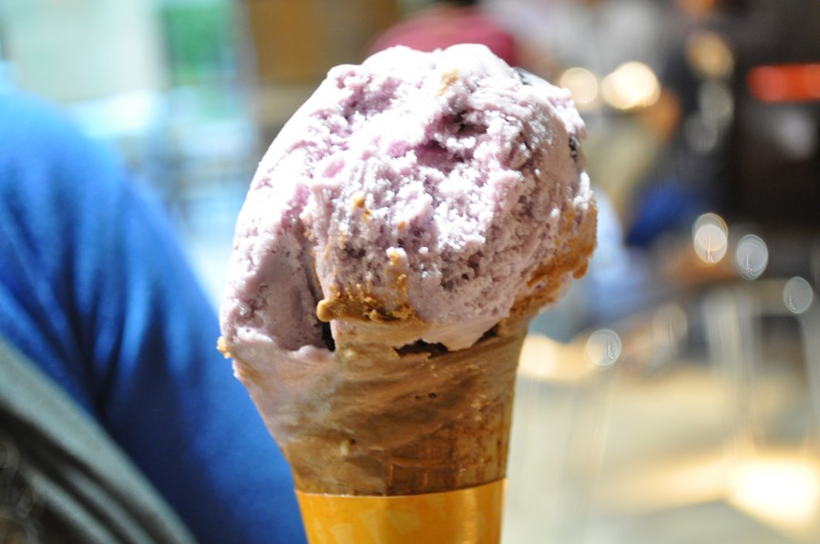 sorvete, cone, morango, frutas, sobremesa, frio, refeições, doces,