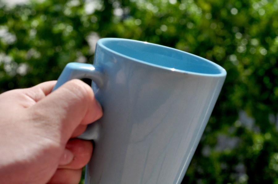 mãos, taça, segure, azul, azul claro, café da manhã, tigela, objeto, um, delicado, cerâmico, ao ar livre, exterior, estilo vida, segurando, bebida,