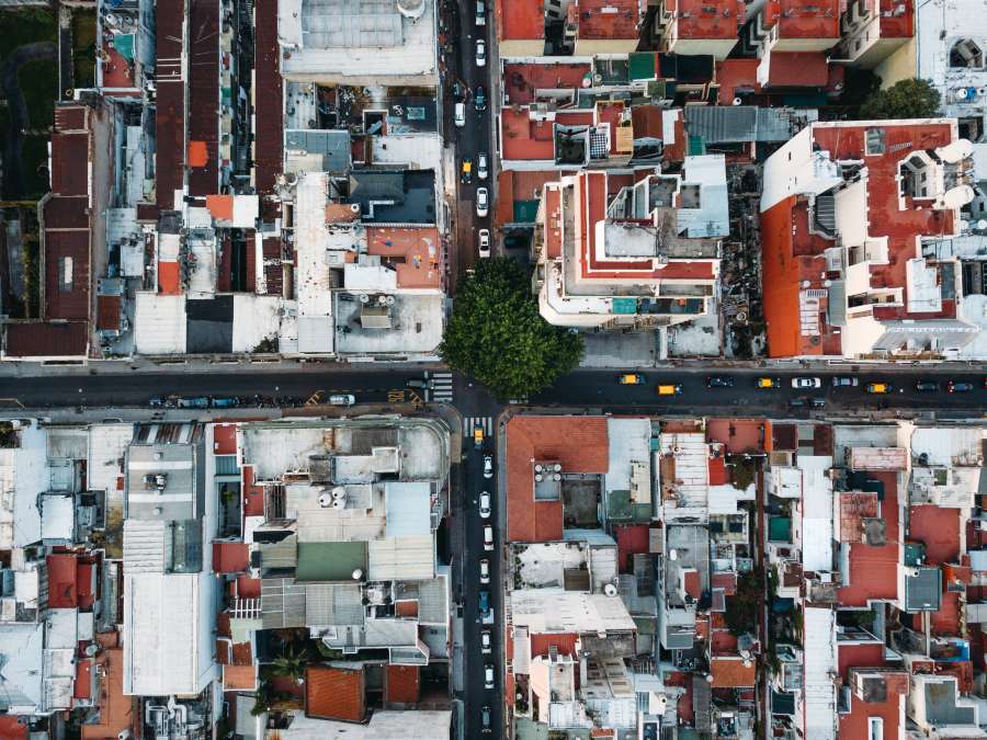Buenos Aires, Argentina, vista aérea, drone Pov, paisagem urbana, edifícios, cidade, capital federal, CABA
