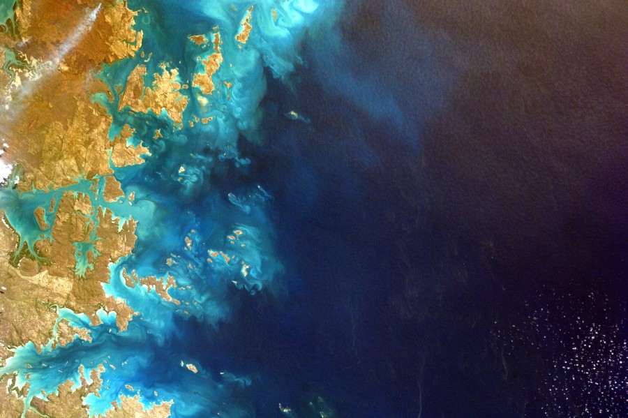 mar, oceano, vista aérea, nasa, satélite, mundo, planeta,