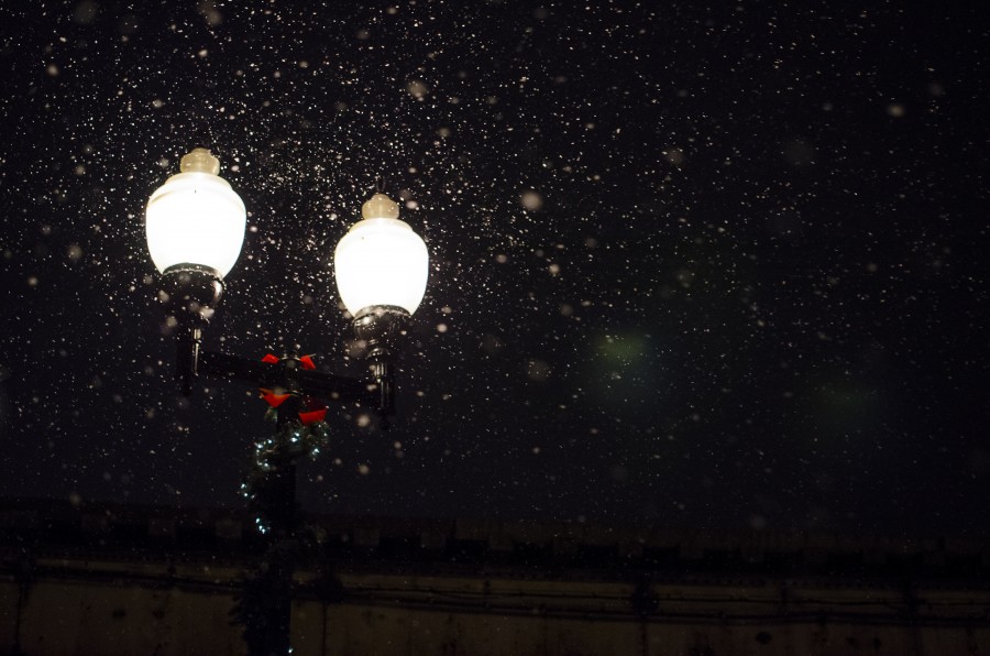 lanterna, noite, noite, iluminado, iluminar, luz, lâmpada, chuva,