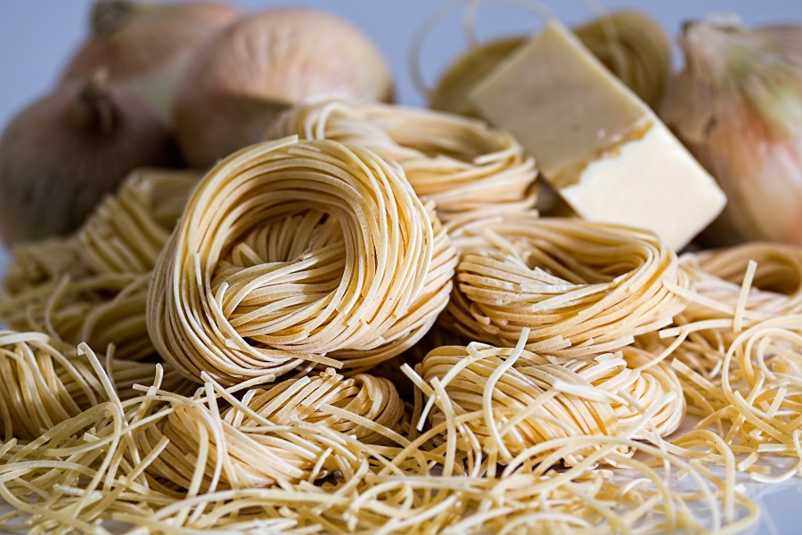 macarrão, caseiro, macarrão, italiano, refeições, secos, close-up,