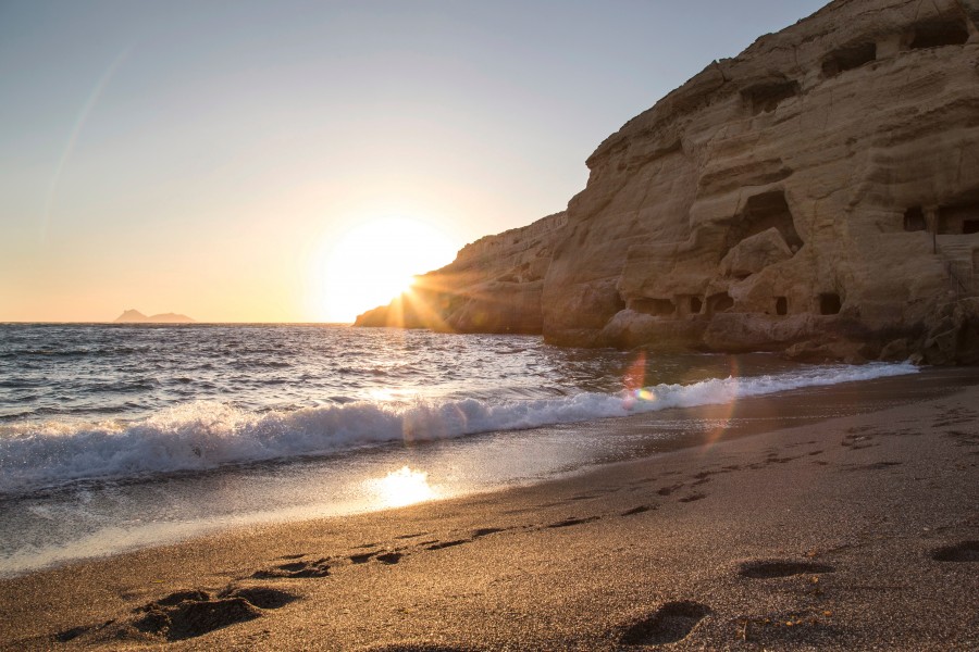 praia, ninguém, pôr do sol, paisagem, costa, pôr do sol, paisagem,