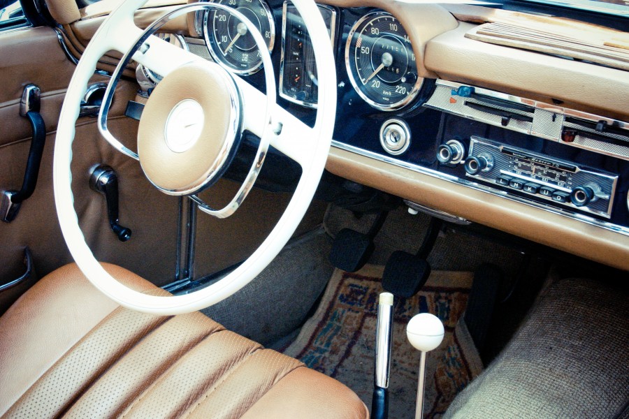 Mercedez Benz, Auto, Carro, Velho, Marrom,