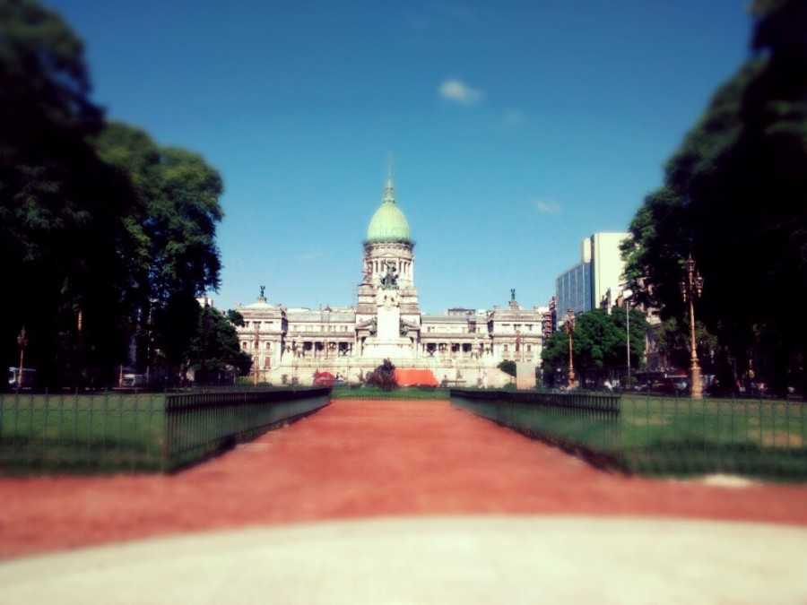 congresso, argentina, buenos aires, construção, arquitetura, público, dia,