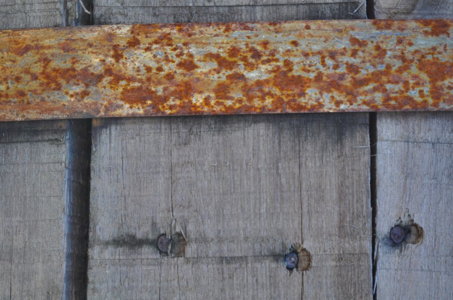 Textura, texturas, madeira, ferrugem, prego