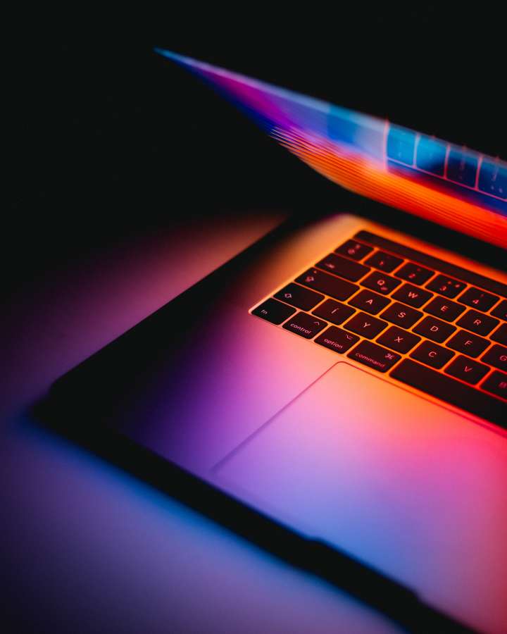 plano de fundo, hd, cores, tela, laptop, cor, fundo preto, néon, luz, brilhante, iluminação, teclado,