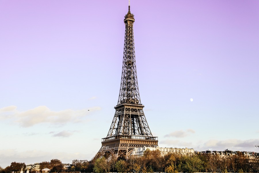 Torre eiffel, paris, frança, cidade, monumento, dia, paisagem, urbano,