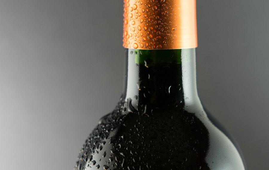 garrafa de vinho, garrafa, vinho, vermelho, rótulo, frio,