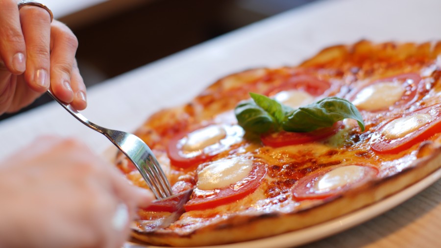pizza, refeições, italiano, close-up, queijo, mozzarella, ovo, mozzarella
