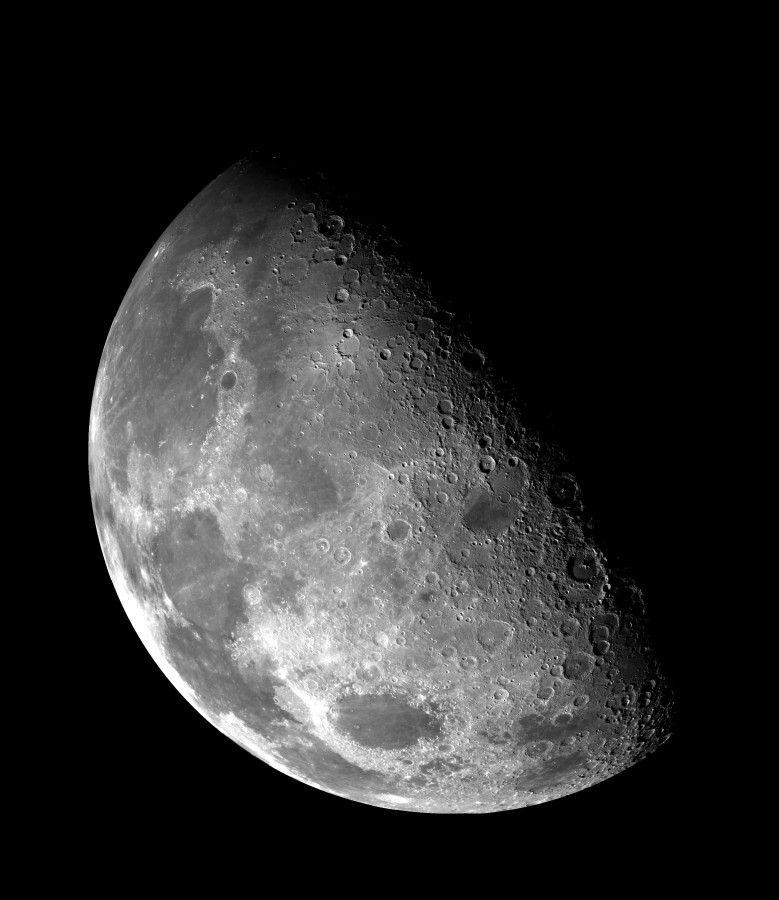 lua, cratera, primeiro plano, espaço, lunar, superfície,