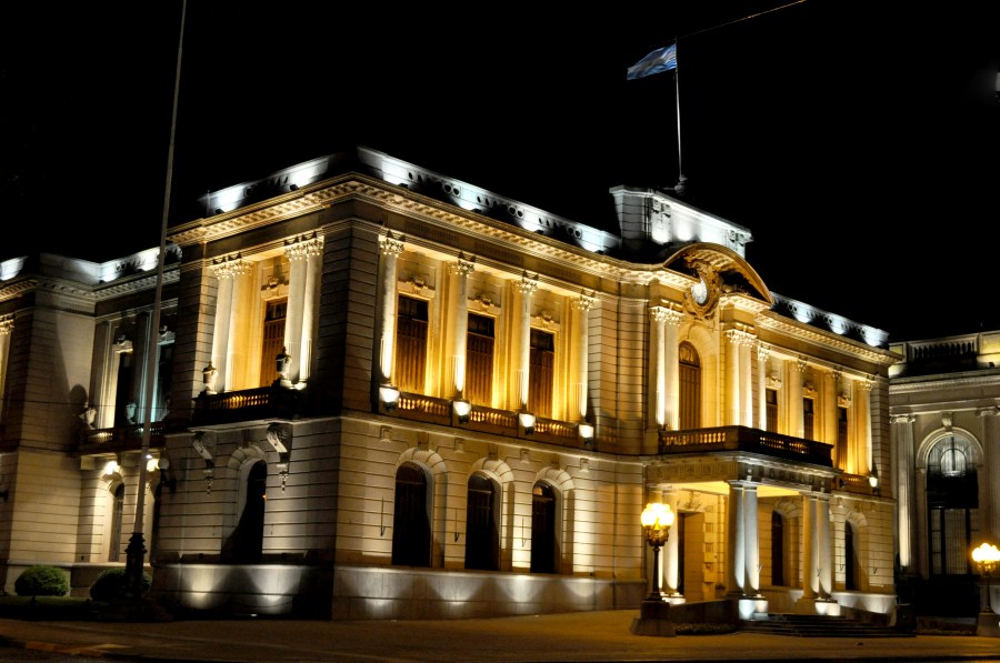 Tandil Tandil, Buenos Aires, Argentina, Noite, Praça, Município, Edifício,