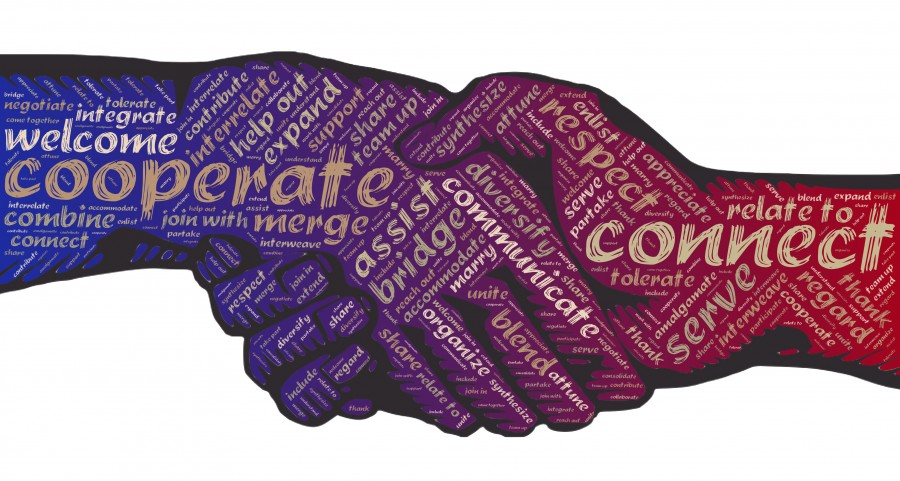 aperto de mão, respeito, cooperar, conectar, unir, conexão, pessoas, comunicação, equipe, associação, fraternidade, pessoas que conectam, unificar, unidade, tolerância, respeito, serviço, cuidado para, comunidade, tentar se comunicar, trabalhar em equipe, apoio, amizade, cooperação, relacionamento, mãos, colaborar, ponte, ilustração