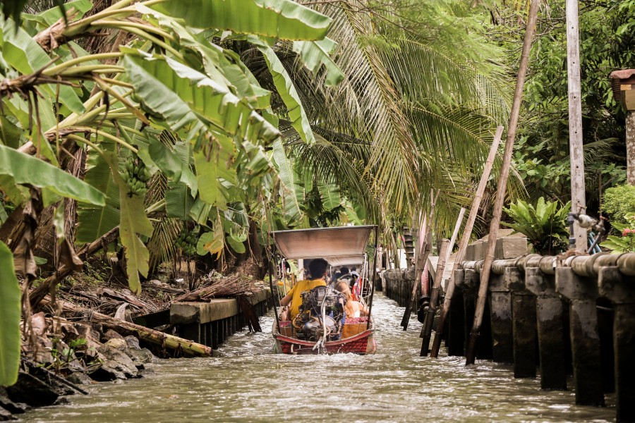 japão, canal, barco, barco, pessoas, dia, ásia, asiático, leste, leste, motor, outboard, natureza,