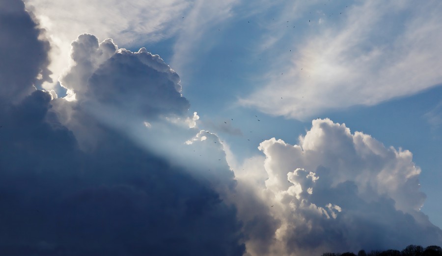 raio de sol, céu, nuvem, nuvens, nublado, dia, fundo, fundo, idílico, ninguém, raios, sol, tempestade,