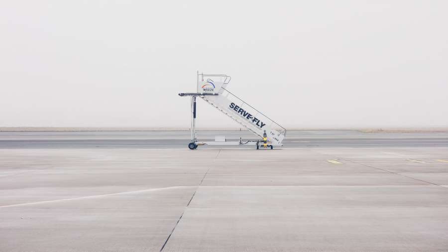 travel, aeroporto, escada, concept, nobody, airstrip,