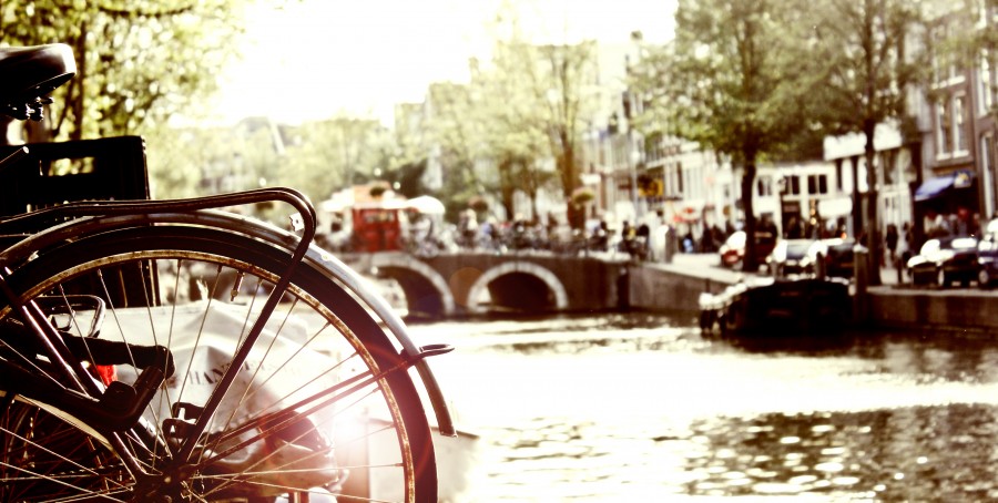amsterdão, ponte, europa, holanda, cidade, urbano, paisagem, bicicleta, bicicletas,