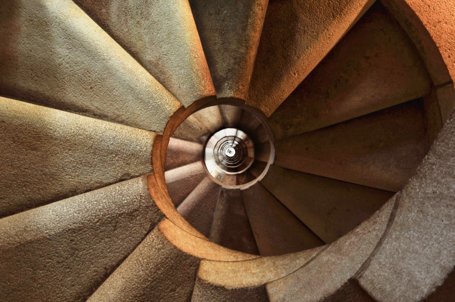 Sagrada Família, resumo, arquitetura, fundo, escultura, escalar, fibonacci, espiral, escada em espiral, escadas, pedra,