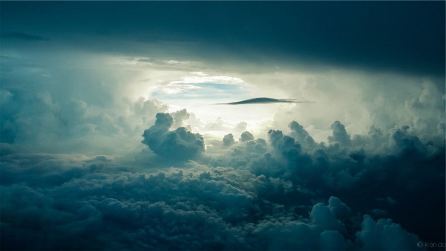 céu, nuvens, sol, escuro, tempestade, mau tempo, tempo, tempo,